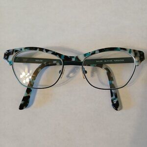 Taylor Eyes Turquoise Tortoise Women's Elegant Eyeglasses Frames 50-17-145‎ mm
